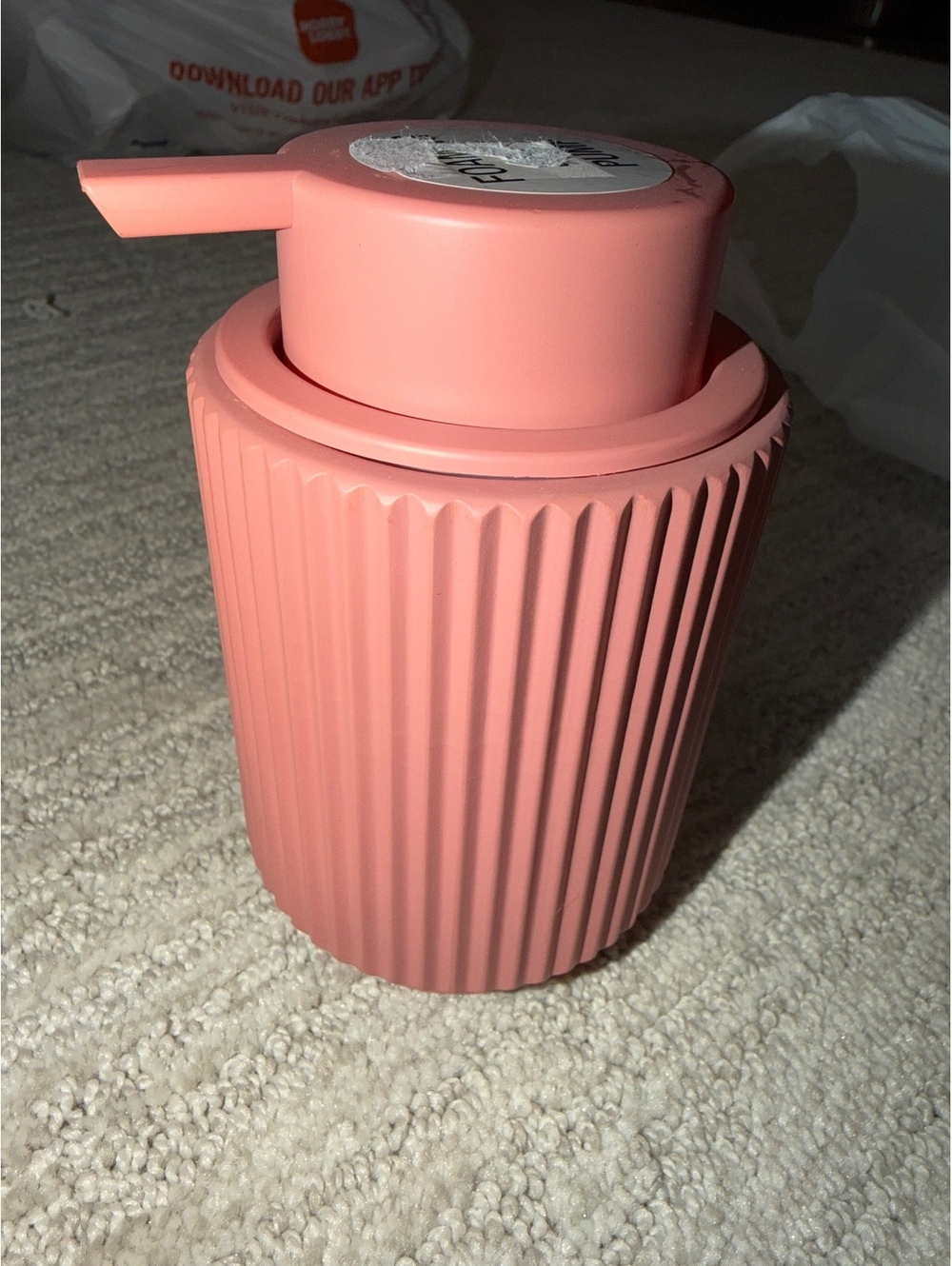 Set of 2 Pink foam soap pump dispenser
